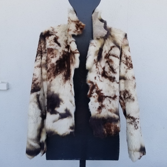 Cynthia Rose Distressed Suede and Fur Jacket - Picture 3 of 8